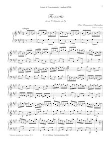 Partition complète, Sonata No.6, Paradies, Pietro Domenico par Pietro Domenico Paradies