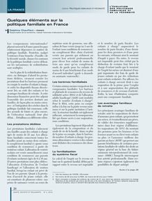 Encadré – Quelques éléments sur la politique familiale en France - article ; n°2 ; vol.9, pg 26-27
