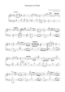 Partition No.10 en F minor, 12 Polonaises, F.12, Bach, Wilhelm Friedemann