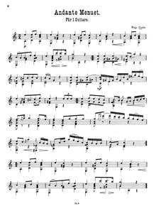 Partition No.12, 14 Pièces pour la Guitare, Op.51, Coste, Napoléon