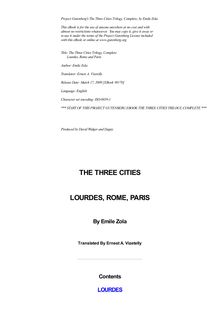 The Three Cities Trilogy, Complete - Lourdes, Rome and Paris