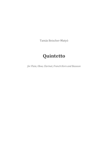 Partition complète, Quintetto, for Flute, Oboe, Clarinet, French Horn and Bassoon