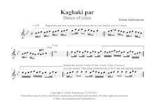Partition complète, Kaghaki par, Քաղաքի պար, C minor, Andreasyan, Artem
