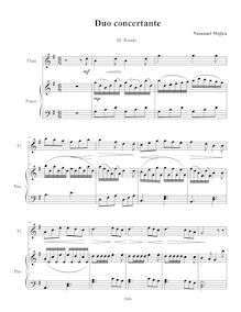 Partition III mov.--flûte-piano-rondo, duo-flûte-piano, Mojica, Natanael