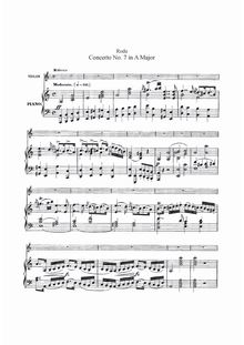 Partition violon et partition de piano, partition de violon, violon Concert No.7