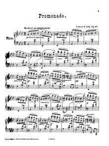 Partition complète, Promenade, Op.27, Indy, Vincent d 