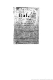 Léon Gozlan : Balzac intime