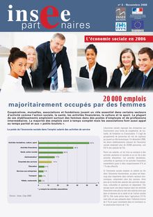 Léconomie sociale en 2006 à La Réunion : 20 000 emplois majoritairement occupés par des femmes