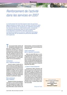 Chapitre : Services du bilan économique et social Picardie 2007. Renforcement de l activité dans les Services 2007