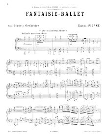 Partition Piano 2 (orchestral reduction), Fantaisie-Ballet, Op.6