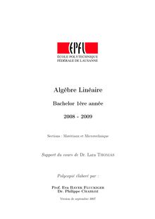 Algebre lineaire - Cours de l EPFL