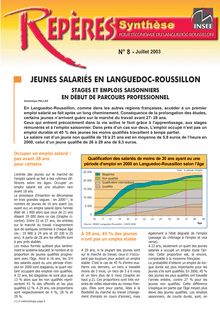 Jeunes salariés en Languedoc-Roussillon :  stages et emplois saisonniers en début de parcours professionnel