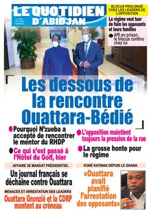 Le Quotidien d’Abidjan n°2967 - du jeudi 12 novembre 2020