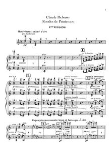 Partition violons I, Images, Debussy, Claude par Claude Debussy