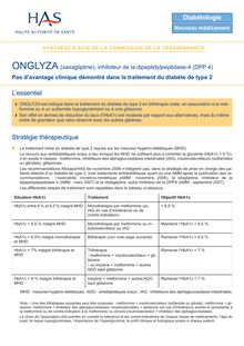 ONGLYZA - Synthèse d avis ONGLYZA - CT7111