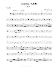 Partition violoncelles, Symphony No.28, G major, Rondeau, Michel par Michel Rondeau