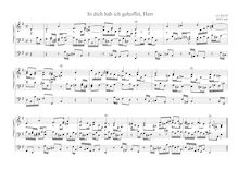 Partition en dich hab ich gehoffet, Herr, BWV 640, Das Orgel-Büchlein