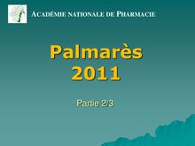 Diapositive 1 - Académie nationale de pharmacie
