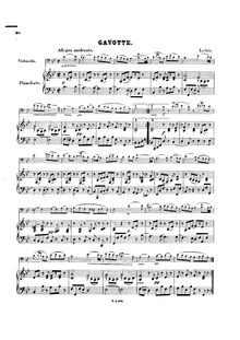 Partition de piano, Gavotte, B♭ major, Leclair, Jean-Marie