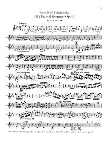Partition violons II, 1812 Overture, The Year 1812 / 1812 год (1812 god)