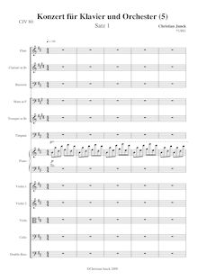 Partition , ♩=140, Piano Concerto No.5 en B minor, B minor, Junck, Christian