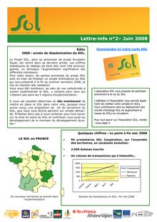 Lettre-info n°2– Juin 2008