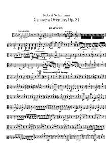 Partition altos, Genoveva, Op.81, Schumann, Robert
