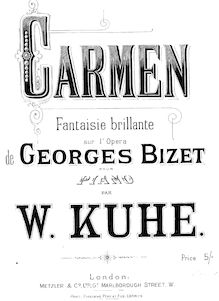 Partition complète, Fantaisie brillante sur l opéra Carmen de Georges Bizet