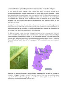 Lancement du Réseau aquitain d expérimentation et d observation en viticulture biologique