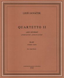 Partition Cover, corde quatuor No.2 “Listy důvěrné” (Intimate Letters)