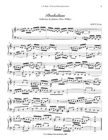 Partition 2 préludes en C major: BWV 870a & 872a, Applicatio & other short préludes