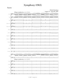Partition , Allegro moderato, Symphony No.30, A major, Rondeau, Michel