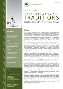 Ressources marines et traditions, Bulletin de la CPS n°25 - Juin 2010