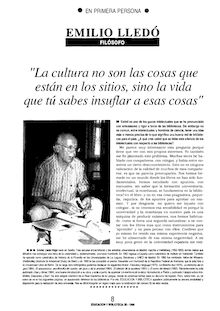Entrevista a Emilio Lledó, filósofo