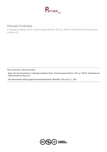 Hercule funéraire - article ; n°1 ; vol.21, pg 199-331