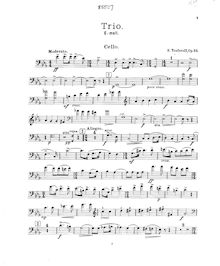 Partition de violoncelle, Piano Trio, Trio en Do minor