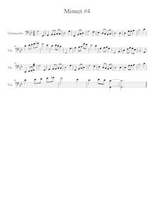Partition Minuet,  No.4 en G minor, G minor, Cohen, Roberto Cesar