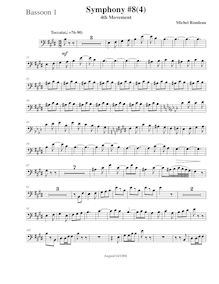 Partition basson 1, Symphony No.8, E major, Rondeau, Michel par Michel Rondeau