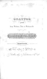 Partition , quatuor en E minor, Hob.III:13, corde quatuors, Op.3