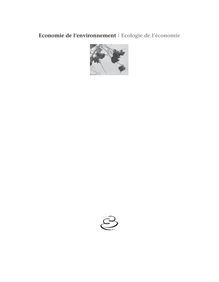 Pillet 2006 Sommaire - Economie de l environnement | Ecologie de l ...