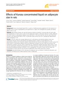 Effects of Kurozu concentrated liquid on adipocyte size in rats