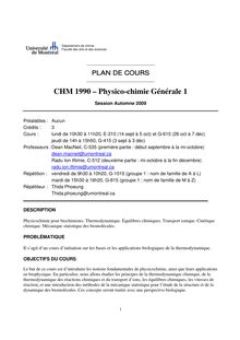 Plan de cours CHM1990 - 2009