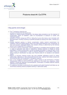 Piratome sheet 4 : Ca:DTPA 26/01/2012
