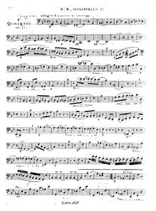 Partition violoncelle 2, corde quintette No.4, Op.17, Onslow, Georges