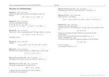 Sujet : Algèbre, Polynôme en une indéterminée, Racines et arithmétique