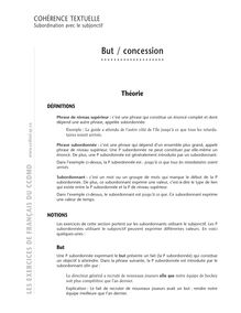 Construction de phrases interrogatives (directes / indirectes), But / Concession