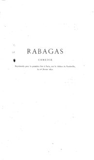 Rabagas : comédie en 5 actes en prose / par Victorien Sardou