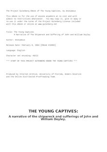 The Young Captives - A Narrative of the Shipwreck and Suffering of John and William Doyley