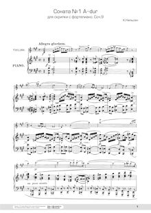 Partition Score et partition de violon - complete, violon Sonata No. 1, Op. 9