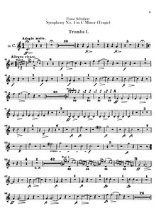 Partition trompette 1, 2 (C, E♭), Symphony No.4, »Tragische« (Tragic)